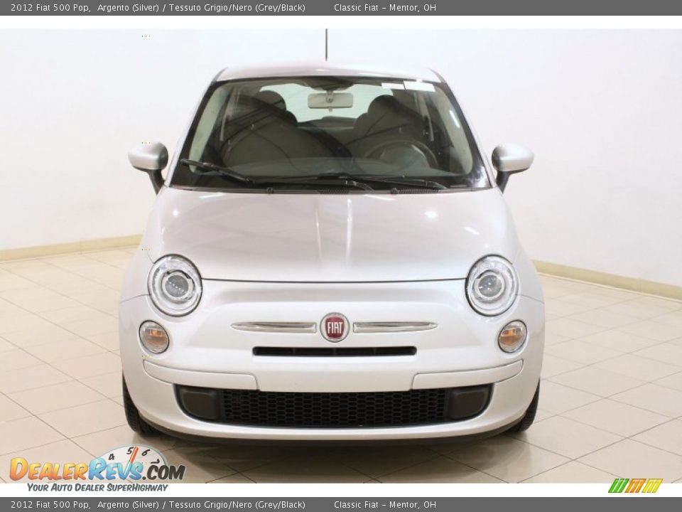 2012 Fiat 500 Pop Argento (Silver) / Tessuto Grigio/Nero (Grey/Black) Photo #4