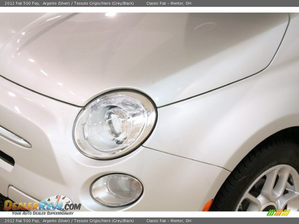 2012 Fiat 500 Pop Argento (Silver) / Tessuto Grigio/Nero (Grey/Black) Photo #6