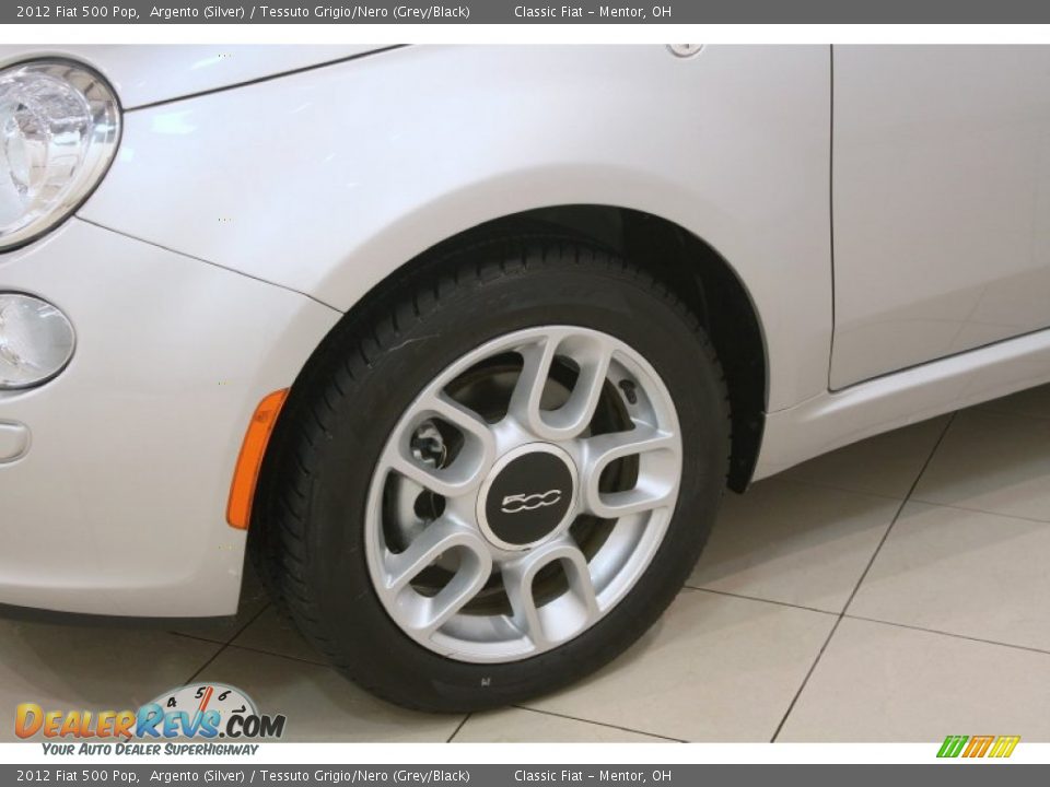 2012 Fiat 500 Pop Argento (Silver) / Tessuto Grigio/Nero (Grey/Black) Photo #7