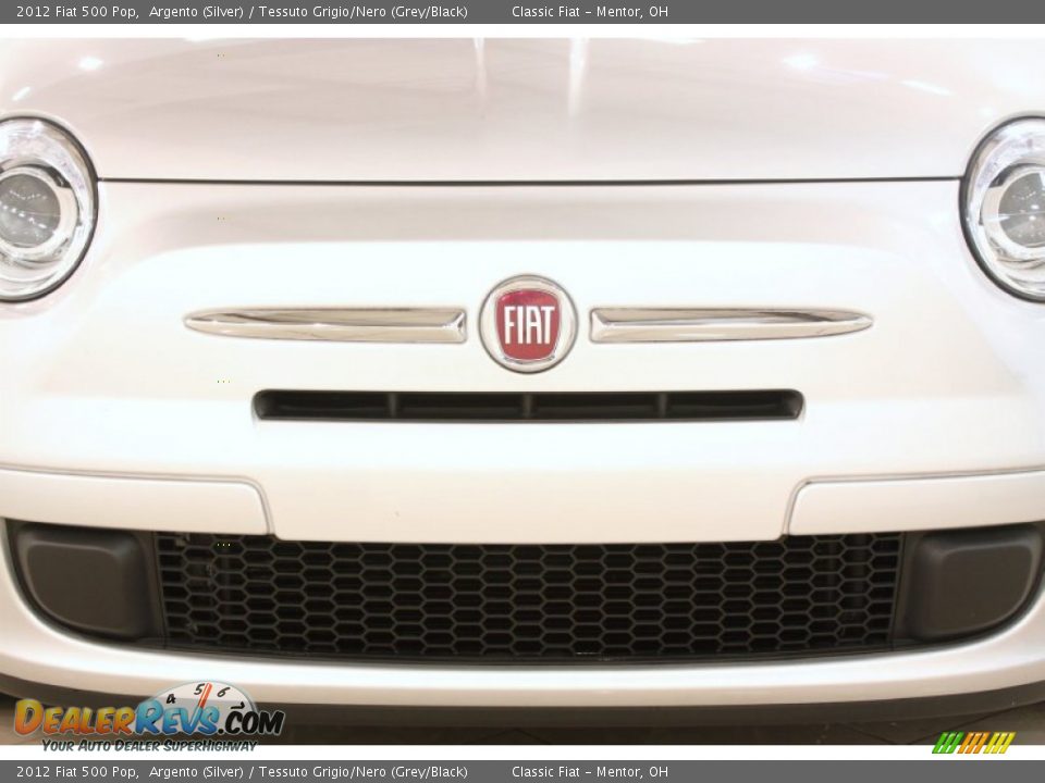 2012 Fiat 500 Pop Argento (Silver) / Tessuto Grigio/Nero (Grey/Black) Photo #9