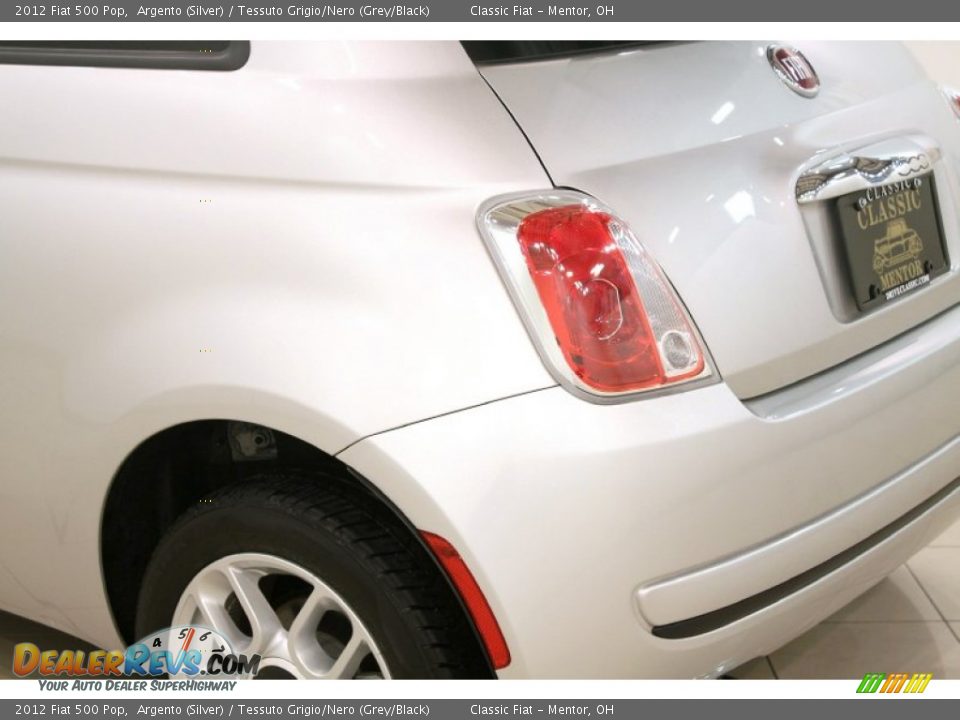2012 Fiat 500 Pop Argento (Silver) / Tessuto Grigio/Nero (Grey/Black) Photo #14