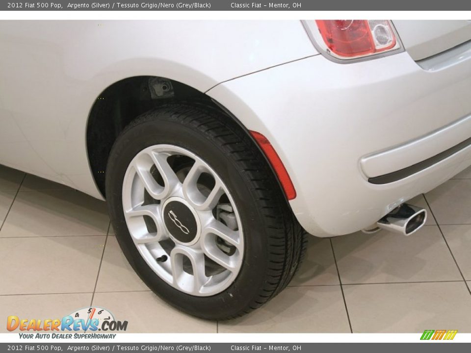2012 Fiat 500 Pop Argento (Silver) / Tessuto Grigio/Nero (Grey/Black) Photo #15