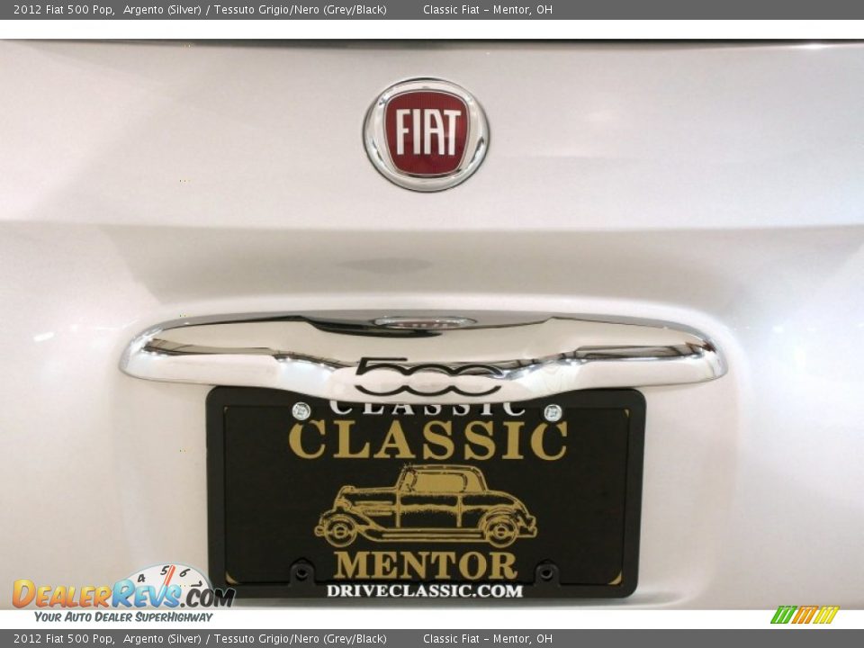 2012 Fiat 500 Pop Argento (Silver) / Tessuto Grigio/Nero (Grey/Black) Photo #17