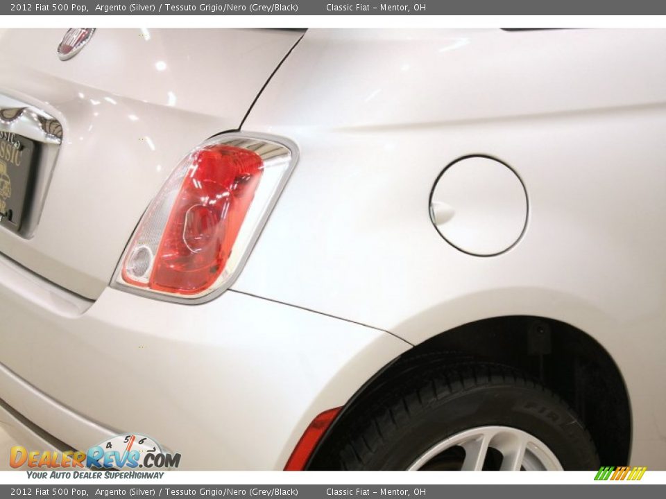 2012 Fiat 500 Pop Argento (Silver) / Tessuto Grigio/Nero (Grey/Black) Photo #19