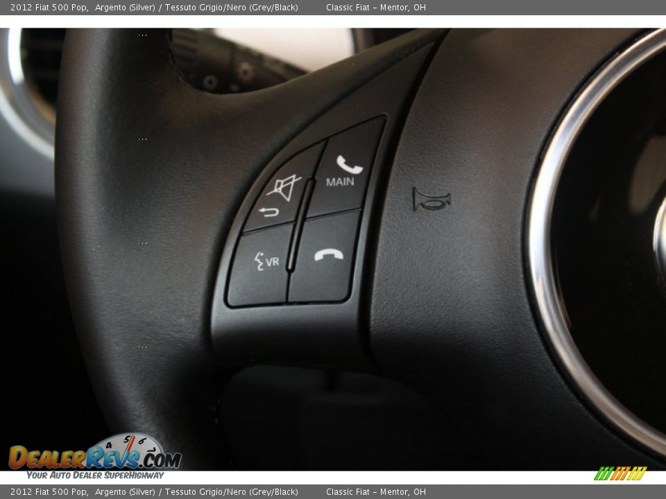 2012 Fiat 500 Pop Argento (Silver) / Tessuto Grigio/Nero (Grey/Black) Photo #25