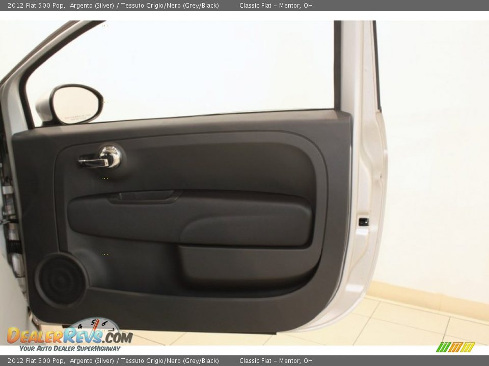 2012 Fiat 500 Pop Argento (Silver) / Tessuto Grigio/Nero (Grey/Black) Photo #34
