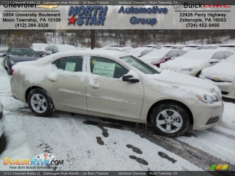2013 Chevrolet Malibu LS Champagne Silver Metallic / Jet Black/Titanium Photo #1