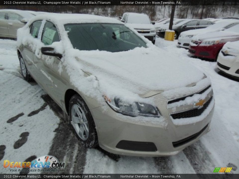 2013 Chevrolet Malibu LS Champagne Silver Metallic / Jet Black/Titanium Photo #2