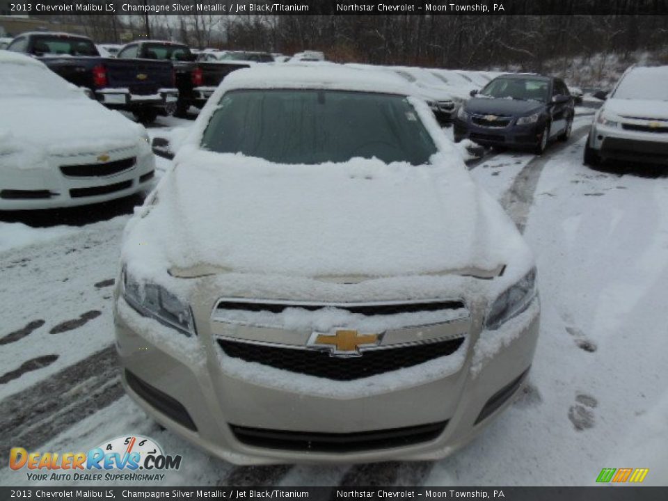 2013 Chevrolet Malibu LS Champagne Silver Metallic / Jet Black/Titanium Photo #3