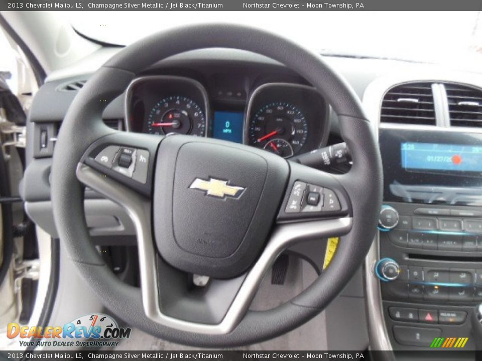 2013 Chevrolet Malibu LS Champagne Silver Metallic / Jet Black/Titanium Photo #18