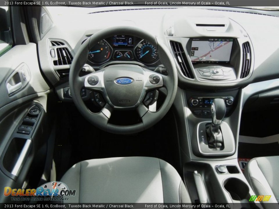 2013 Ford Escape SE 1.6L EcoBoost Tuxedo Black Metallic / Charcoal Black Photo #7