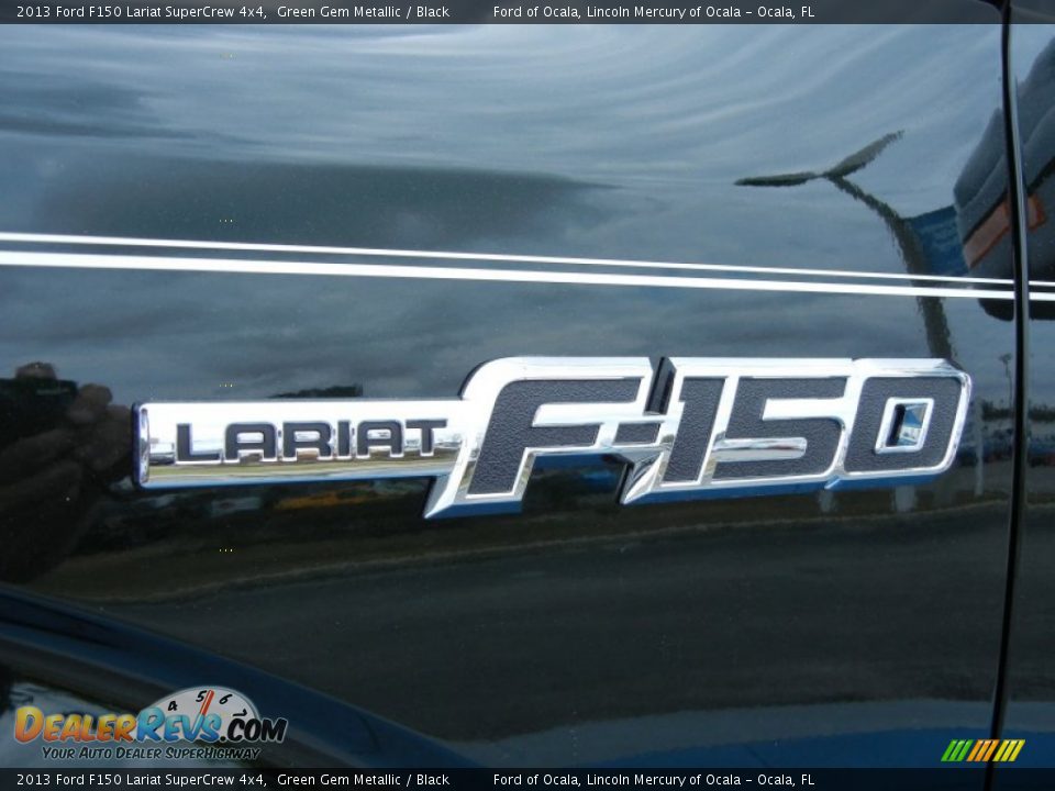 2013 Ford F150 Lariat SuperCrew 4x4 Green Gem Metallic / Black Photo #5
