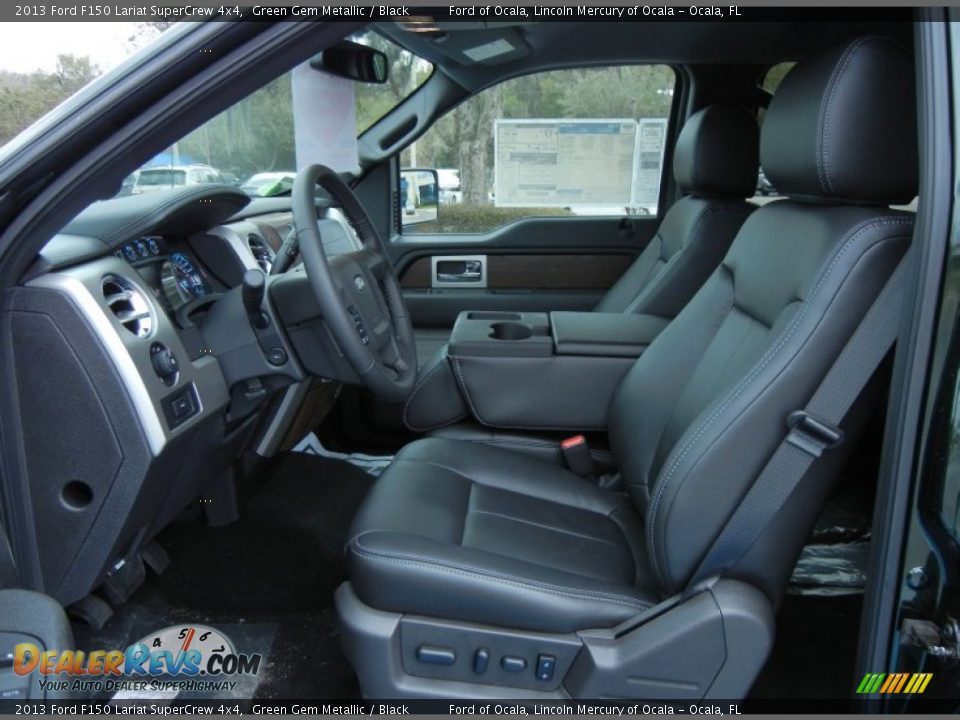 2013 Ford F150 Lariat SuperCrew 4x4 Green Gem Metallic / Black Photo #6