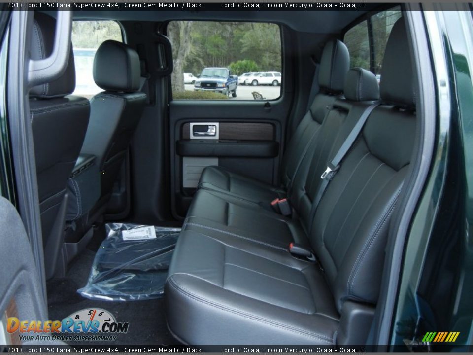 2013 Ford F150 Lariat SuperCrew 4x4 Green Gem Metallic / Black Photo #7