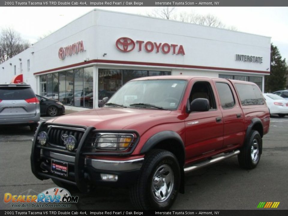 2001 Toyota Tacoma V6 TRD Double Cab 4x4 Impulse Red Pearl / Oak Beige Photo #1