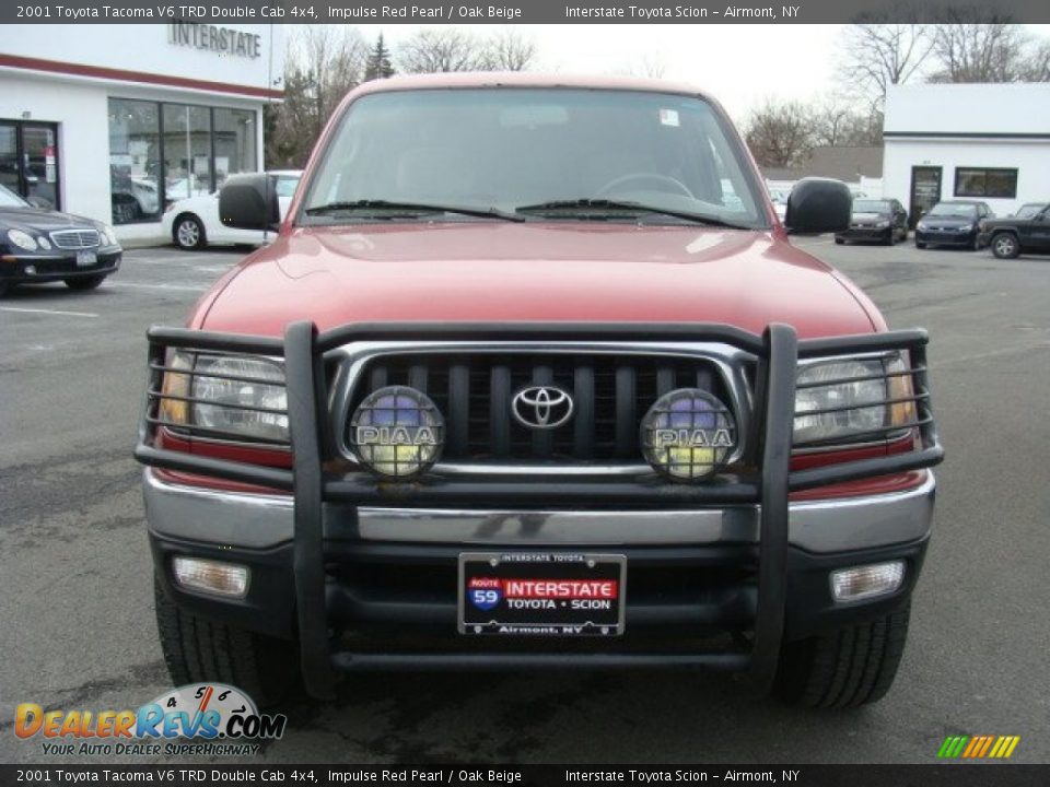 2001 Toyota Tacoma V6 TRD Double Cab 4x4 Impulse Red Pearl / Oak Beige Photo #2