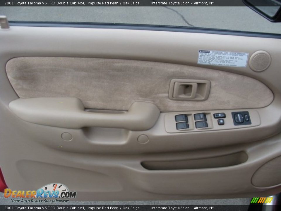 2001 Toyota Tacoma V6 TRD Double Cab 4x4 Impulse Red Pearl / Oak Beige Photo #7