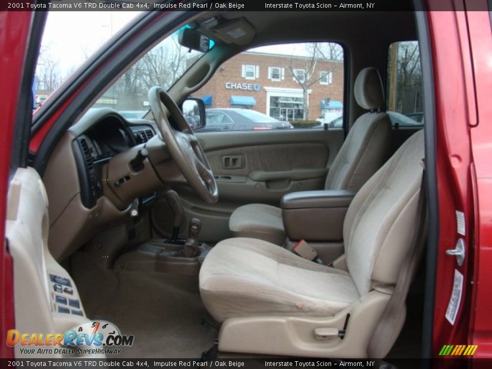 2001 Toyota Tacoma V6 TRD Double Cab 4x4 Impulse Red Pearl / Oak Beige Photo #10