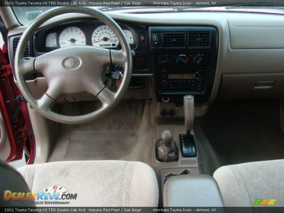 2001 Toyota Tacoma V6 TRD Double Cab 4x4 Impulse Red Pearl / Oak Beige Photo #11