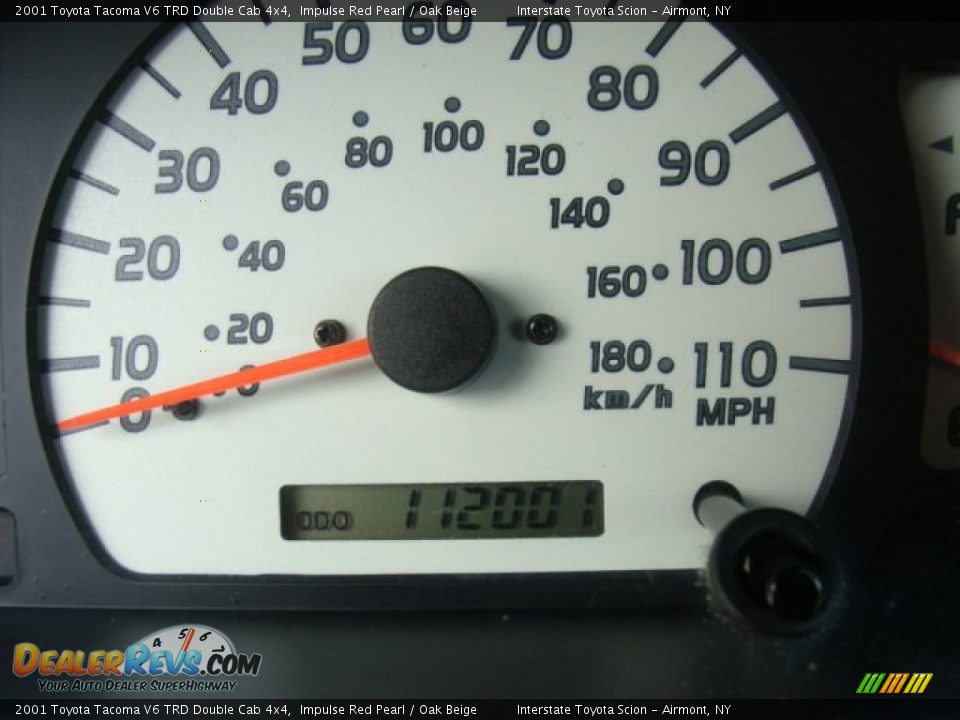 2001 Toyota Tacoma V6 TRD Double Cab 4x4 Impulse Red Pearl / Oak Beige Photo #13
