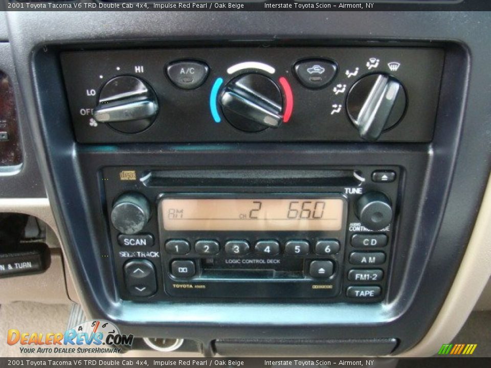 2001 Toyota Tacoma V6 TRD Double Cab 4x4 Impulse Red Pearl / Oak Beige Photo #14