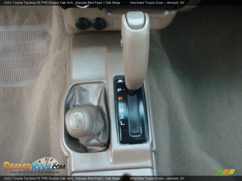 2001 Toyota Tacoma V6 TRD Double Cab 4x4 Impulse Red Pearl / Oak Beige Photo #15