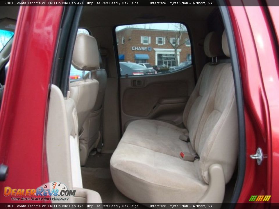 2001 Toyota Tacoma V6 TRD Double Cab 4x4 Impulse Red Pearl / Oak Beige Photo #16