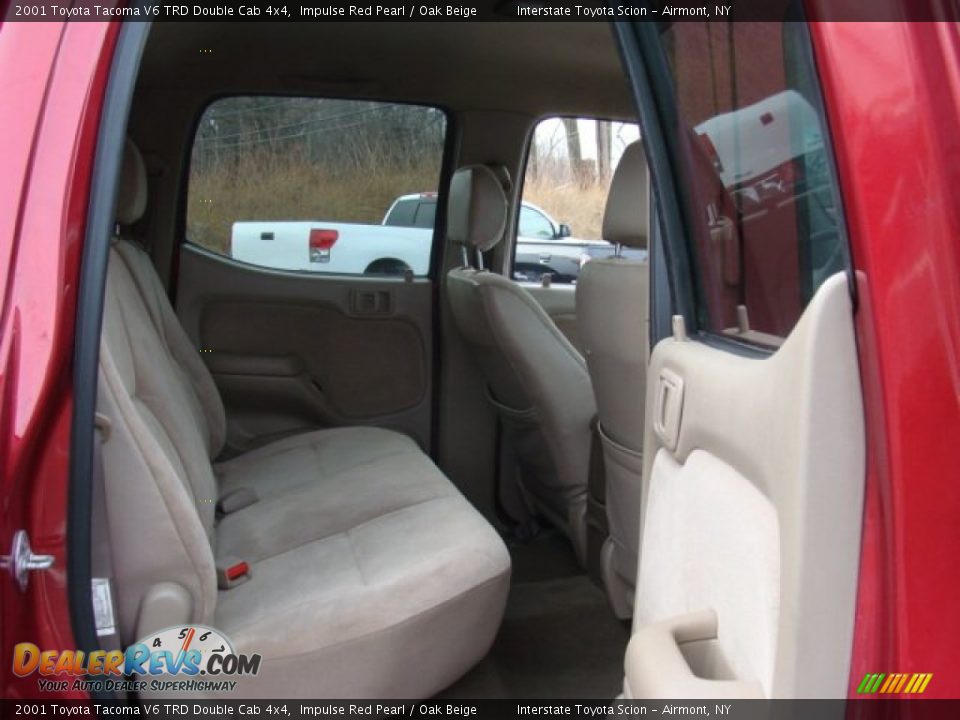 2001 Toyota Tacoma V6 TRD Double Cab 4x4 Impulse Red Pearl / Oak Beige Photo #18