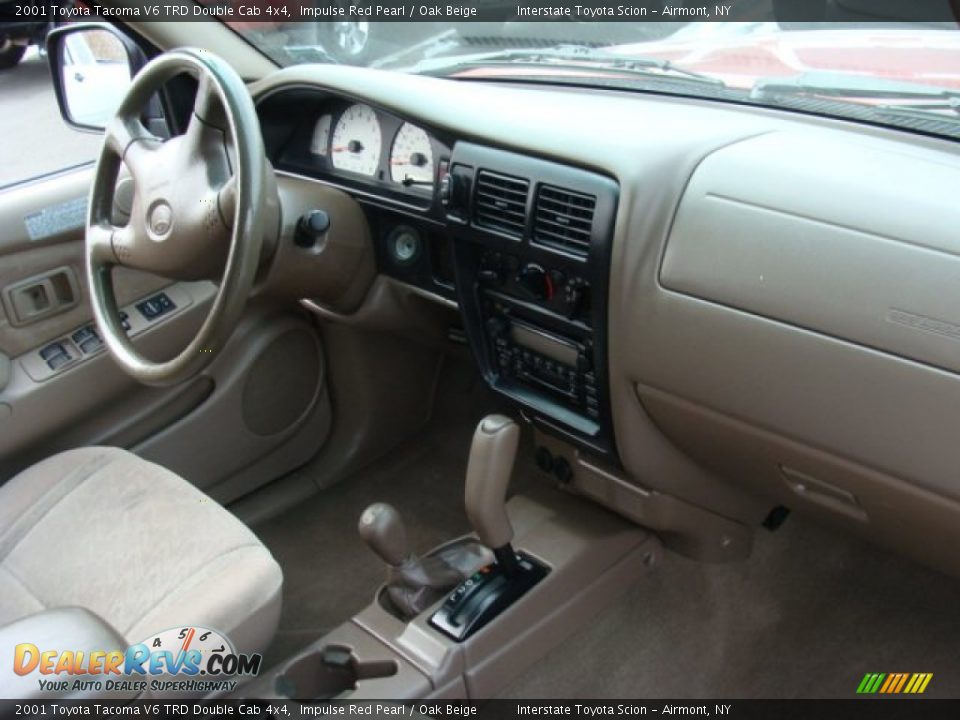 2001 Toyota Tacoma V6 TRD Double Cab 4x4 Impulse Red Pearl / Oak Beige Photo #20