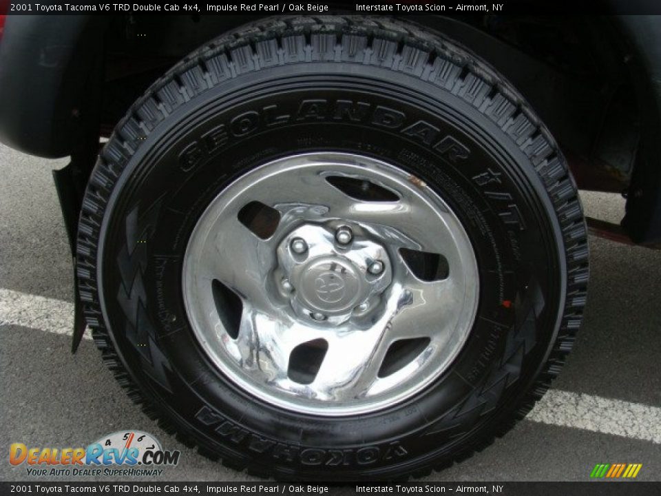 2001 Toyota Tacoma V6 TRD Double Cab 4x4 Impulse Red Pearl / Oak Beige Photo #22
