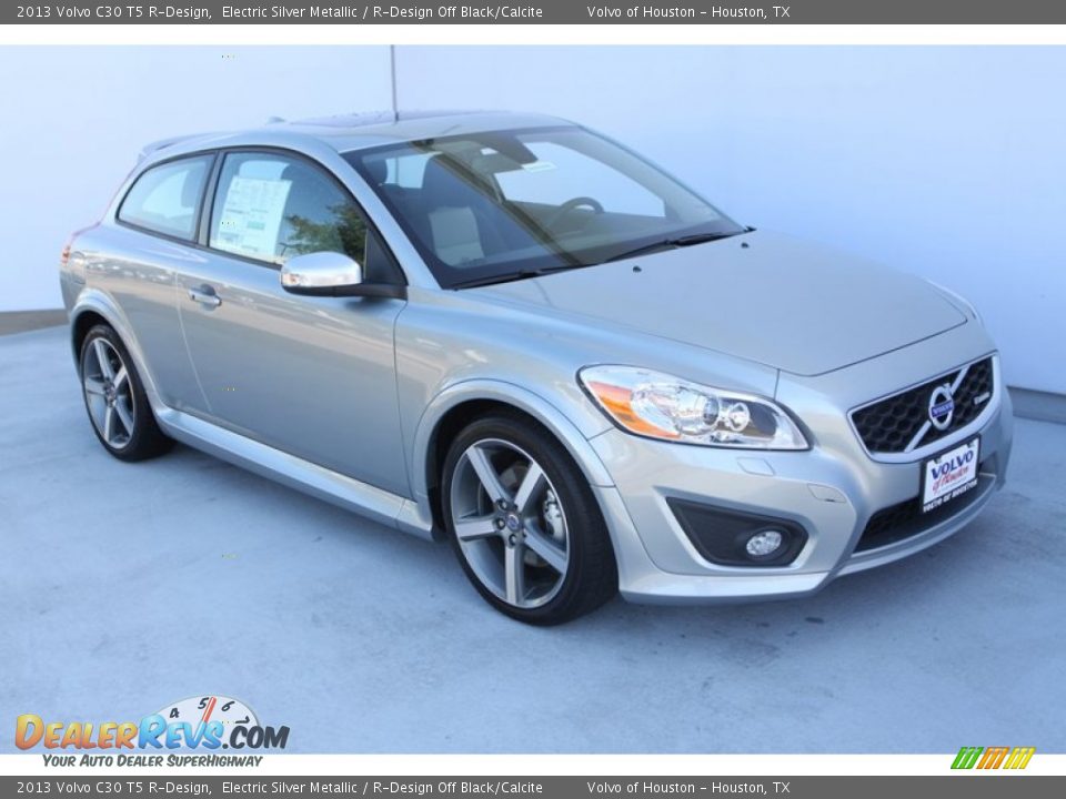 2013 Volvo C30 T5 R-Design Electric Silver Metallic / R-Design Off Black/Calcite Photo #2