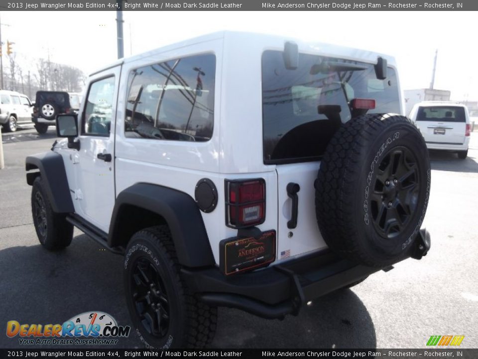 2013 Jeep Wrangler Moab Edition 4x4 Bright White / Moab Dark Saddle Leather Photo #3