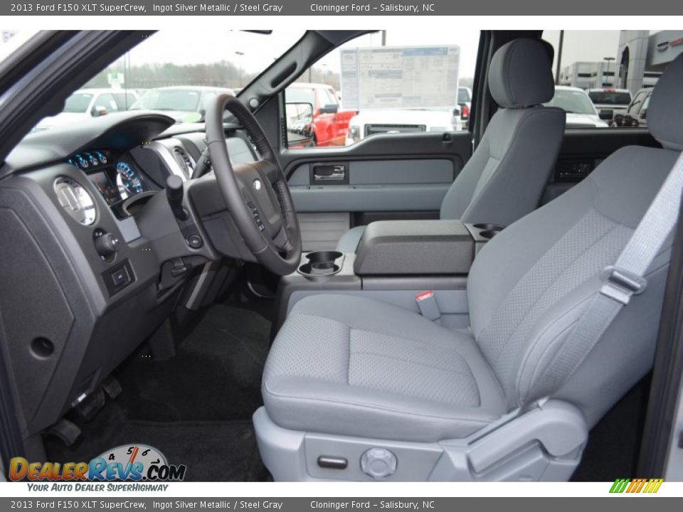 Steel Gray Interior 2013 Ford F150 Xlt Supercrew Photo 10