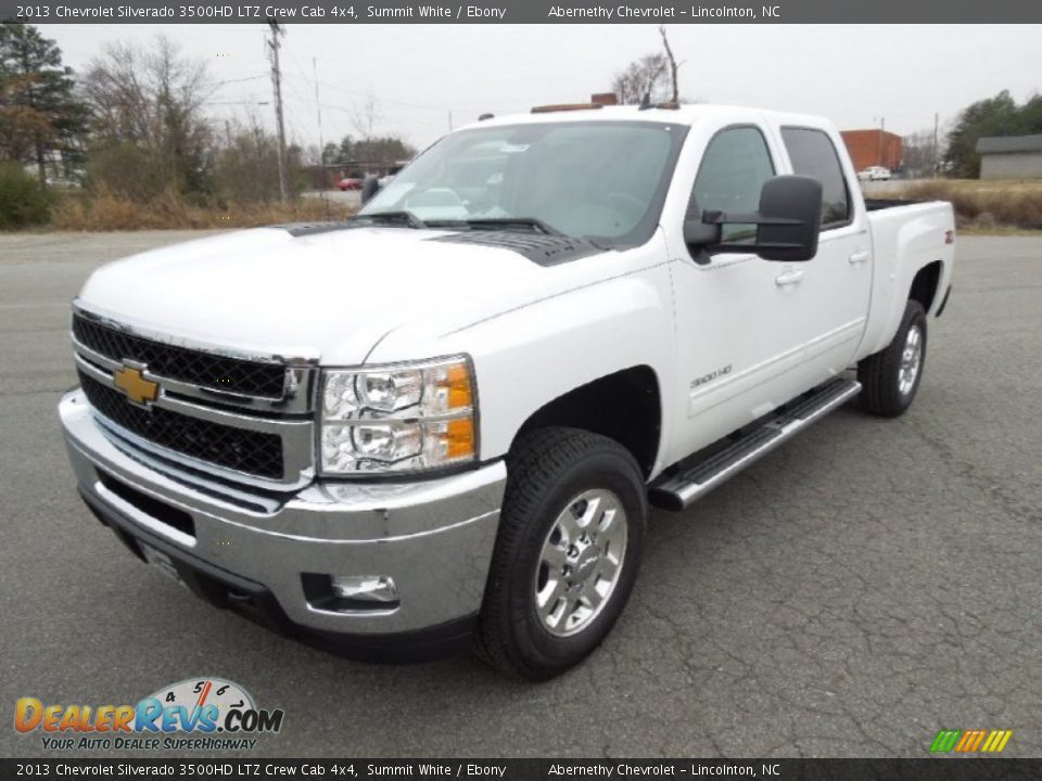 2013 Chevrolet Silverado 3500HD LTZ Crew Cab 4x4 Summit White / Ebony Photo #2
