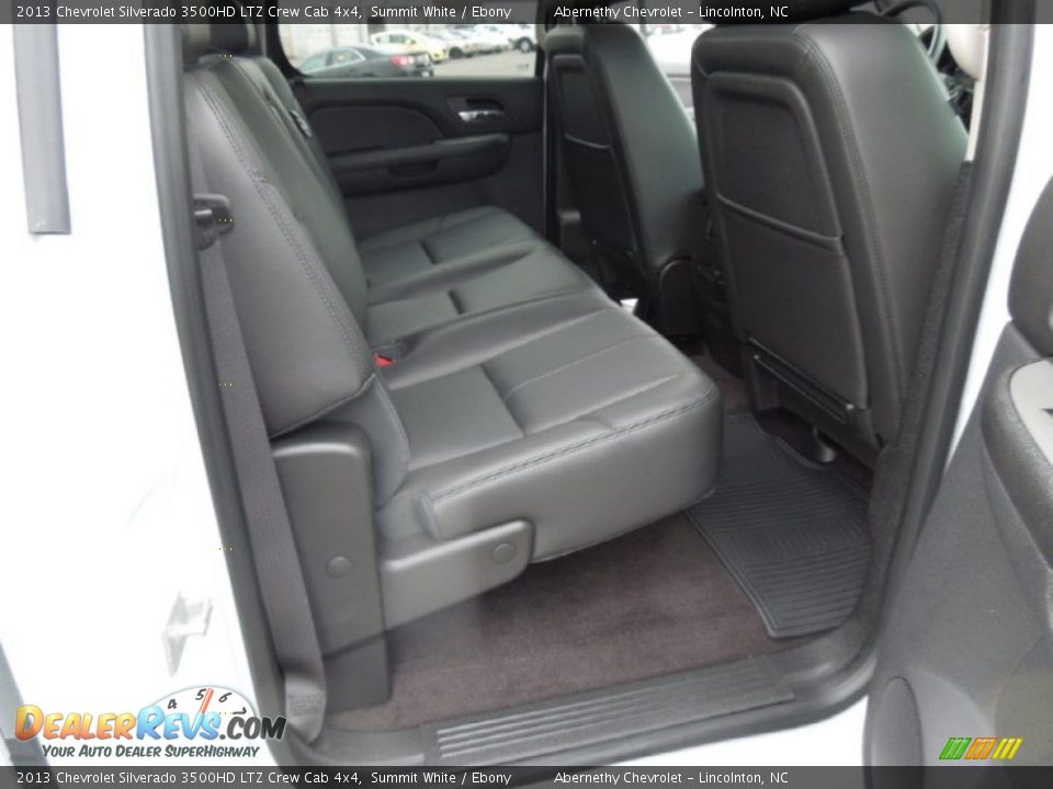Rear Seat of 2013 Chevrolet Silverado 3500HD LTZ Crew Cab 4x4 Photo #16