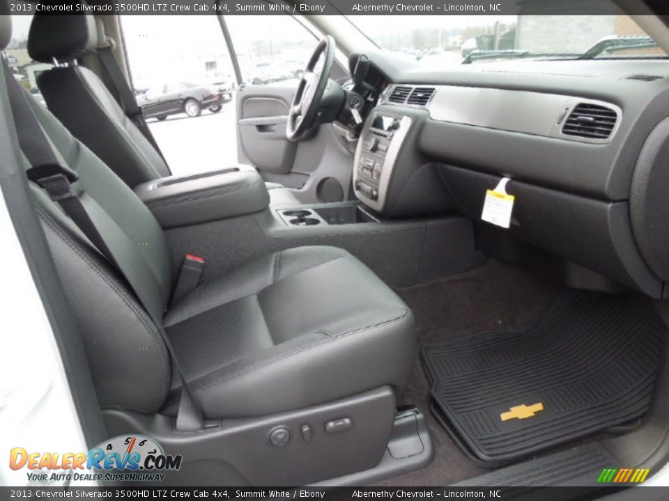 Ebony Interior - 2013 Chevrolet Silverado 3500HD LTZ Crew Cab 4x4 Photo #17