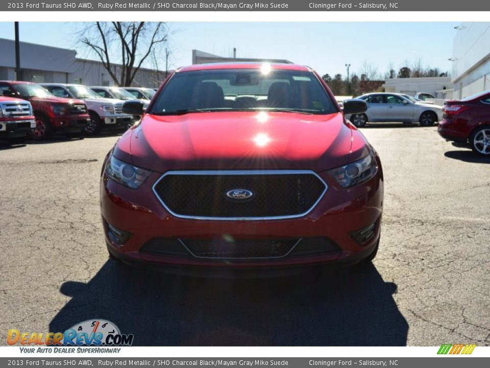 2013 Ford Taurus SHO AWD Ruby Red Metallic / SHO Charcoal Black/Mayan Gray Miko Suede Photo #7