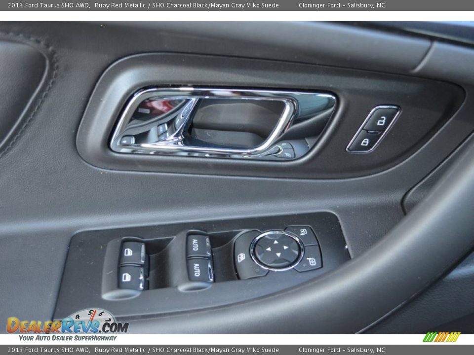 2013 Ford Taurus SHO AWD Ruby Red Metallic / SHO Charcoal Black/Mayan Gray Miko Suede Photo #9