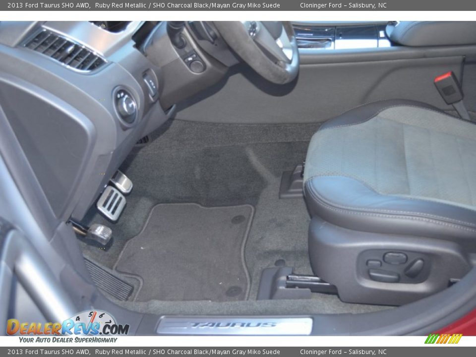 2013 Ford Taurus SHO AWD Ruby Red Metallic / SHO Charcoal Black/Mayan Gray Miko Suede Photo #10