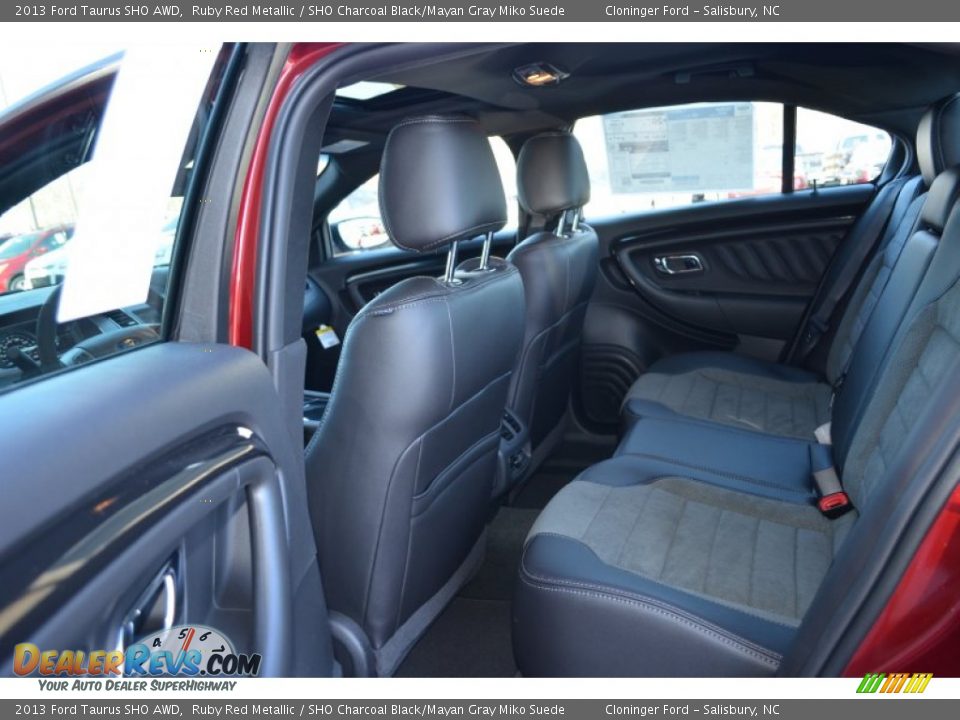 2013 Ford Taurus SHO AWD Ruby Red Metallic / SHO Charcoal Black/Mayan Gray Miko Suede Photo #13