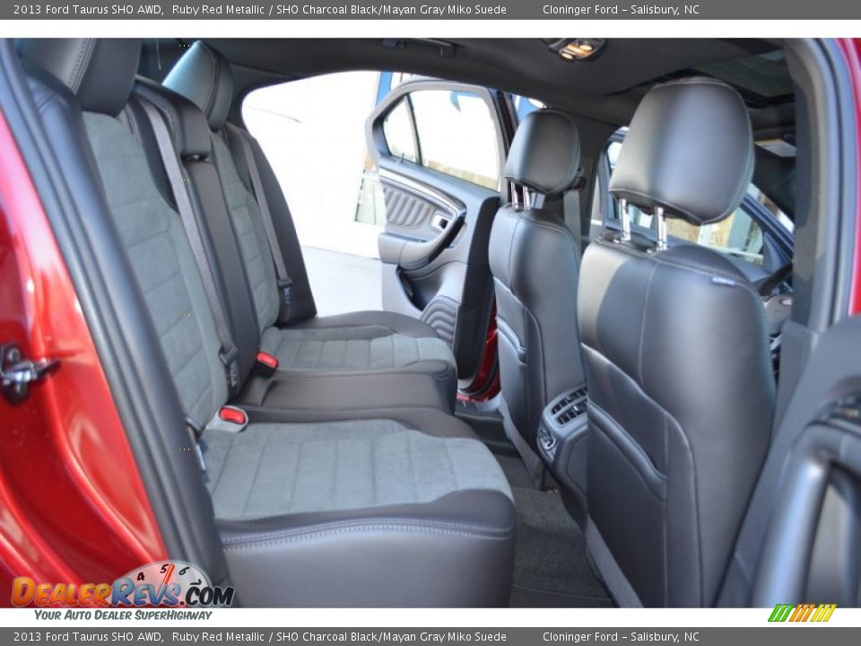 2013 Ford Taurus SHO AWD Ruby Red Metallic / SHO Charcoal Black/Mayan Gray Miko Suede Photo #15
