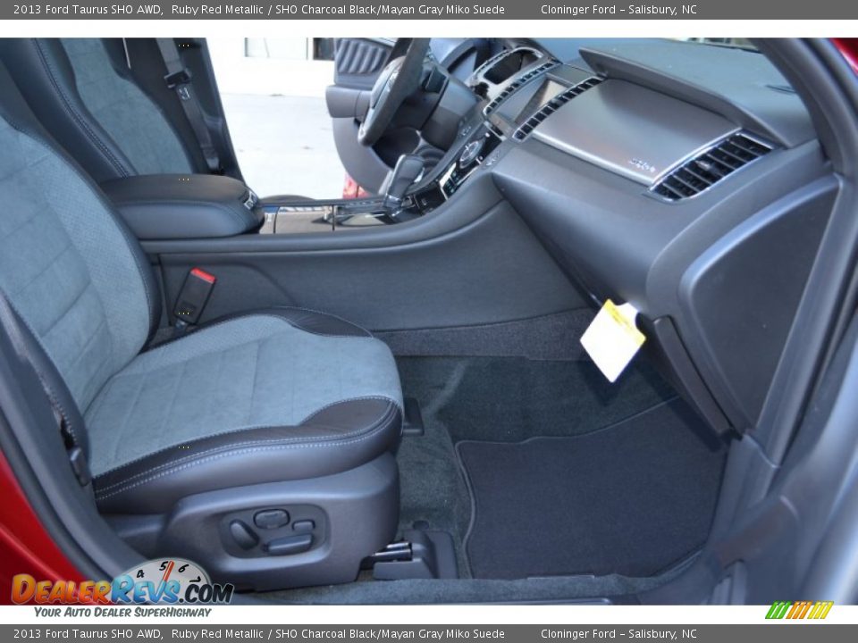 2013 Ford Taurus SHO AWD Ruby Red Metallic / SHO Charcoal Black/Mayan Gray Miko Suede Photo #16