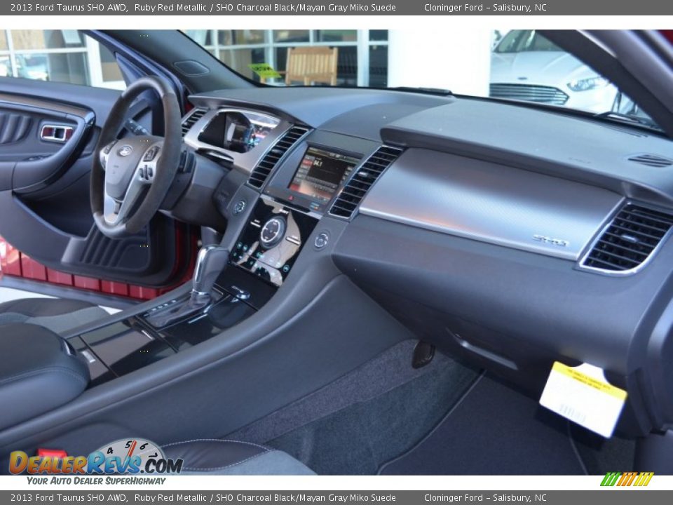 2013 Ford Taurus SHO AWD Ruby Red Metallic / SHO Charcoal Black/Mayan Gray Miko Suede Photo #17
