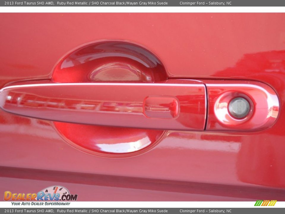 2013 Ford Taurus SHO AWD Ruby Red Metallic / SHO Charcoal Black/Mayan Gray Miko Suede Photo #27