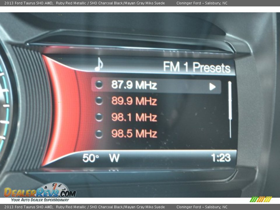 2013 Ford Taurus SHO AWD Ruby Red Metallic / SHO Charcoal Black/Mayan Gray Miko Suede Photo #33