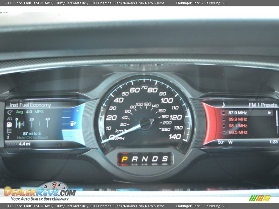 2013 Ford Taurus SHO AWD Gauges Photo #34