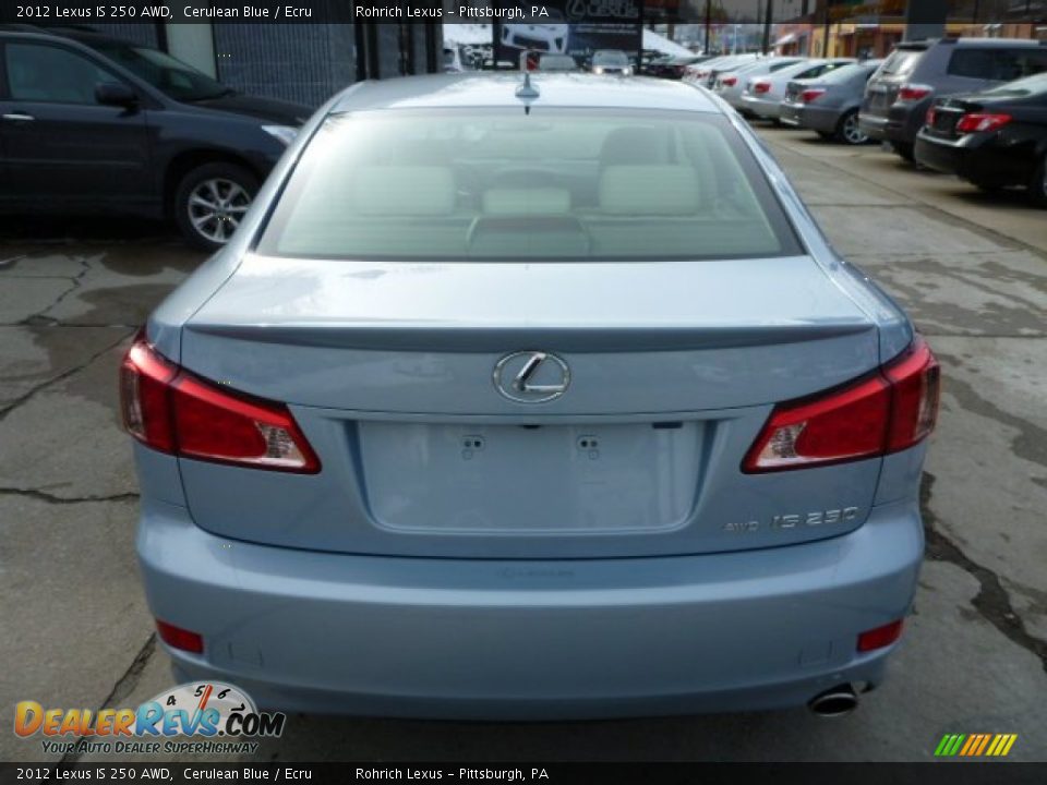 2012 Lexus IS 250 AWD Cerulean Blue / Ecru Photo #9