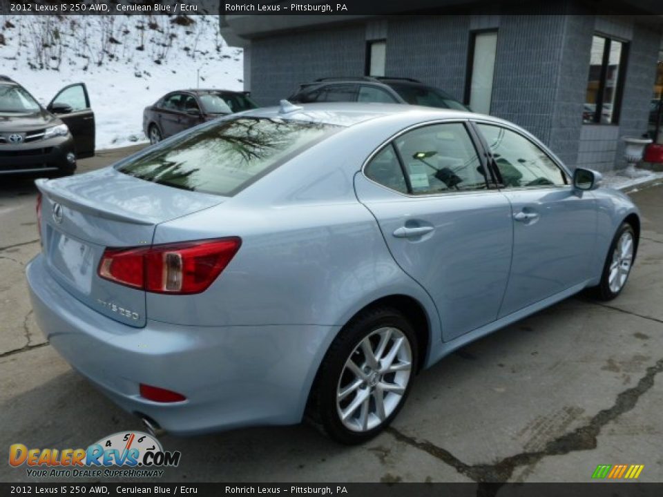 2012 Lexus IS 250 AWD Cerulean Blue / Ecru Photo #10