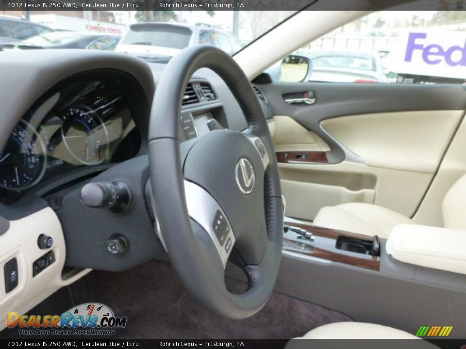 2012 Lexus IS 250 AWD Cerulean Blue / Ecru Photo #17