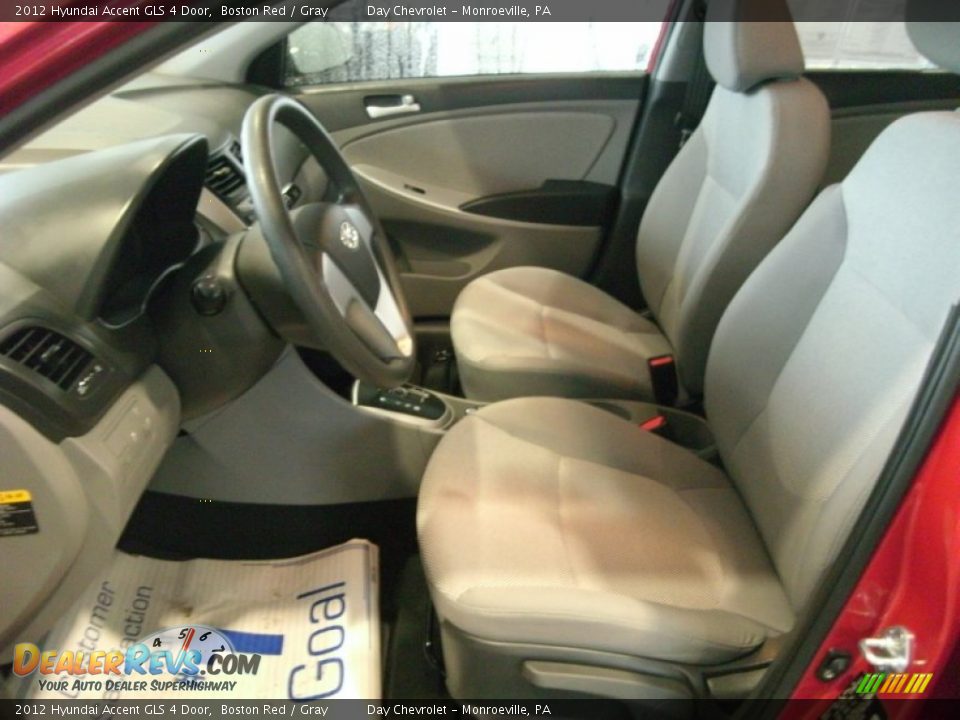 2012 Hyundai Accent GLS 4 Door Boston Red / Gray Photo #5